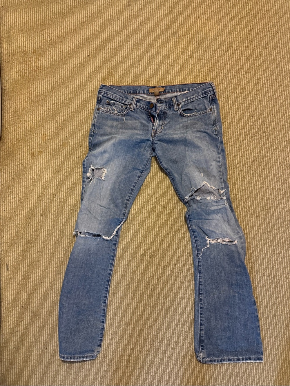 Abercrombie & Fitch Vintage Light Blue Distressed Skinny Jeans